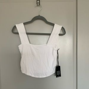 NWT Michael Lauren white crop top, Small